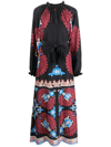 La Doublej Cerere Maxi Dress In Folky Hearts Black Placée