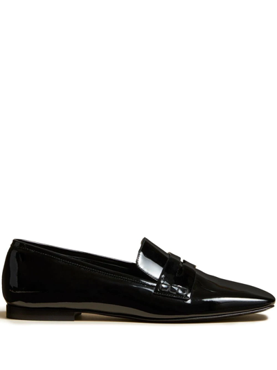 Khaite Black Carlisle Patent Leather Loafers