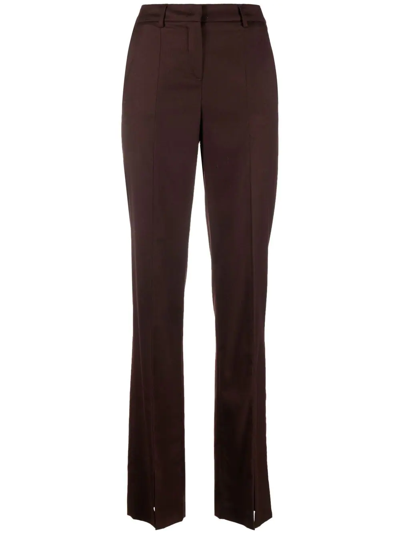 Fabiana Filippi Straight-leg Tailored Trousers In Brown