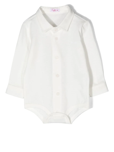 Il Gufo Babies' Button-up Long-sleeved Shirt In White