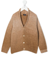 IL GUFO GRADIENT-EFFECT KNITTED CARDIGAN