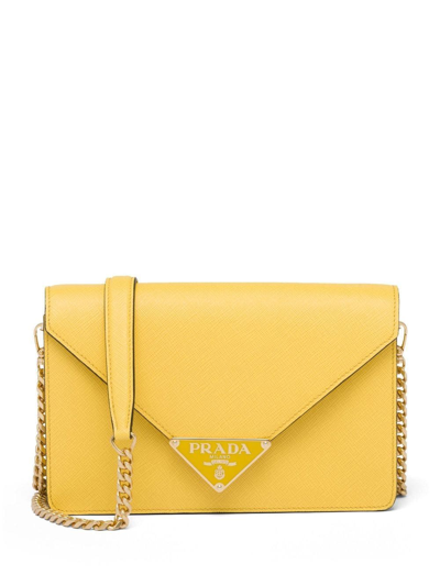 Prada Envelope Shoulder Bag In Gelb