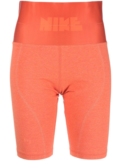 Nike Circa 72 High-waist Bike Shorts In Orange
