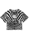 Dolce & Gabbana Zebra-print Cotton T-shirt In Weiss