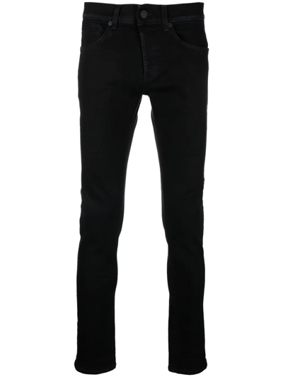 Dondup Straight-leg Skinny Jeans In Black