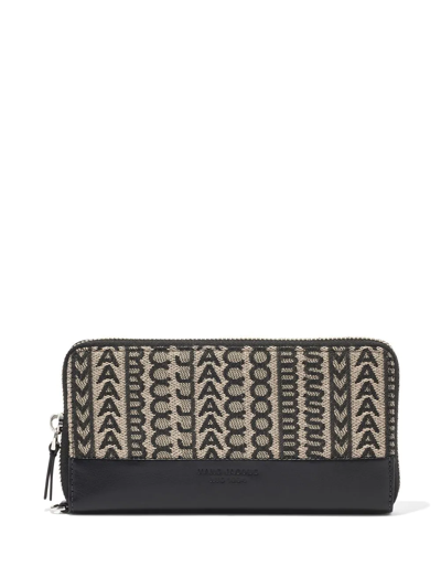 Marc Jacobs The Monogram Continental Wallet In Black