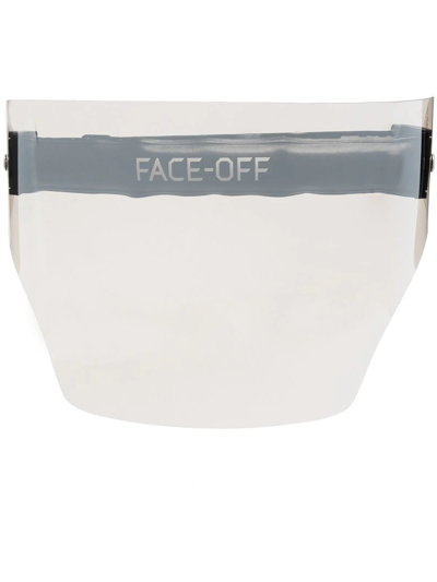 Moorer Logo-strap Face Shield In Neutrals