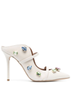 MALONE SOULIERS MAUREEN CRYSTAL-EMBELLISHED 105MM MULES