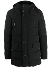 Moorer Gorner Puffer Coat In Schwarz