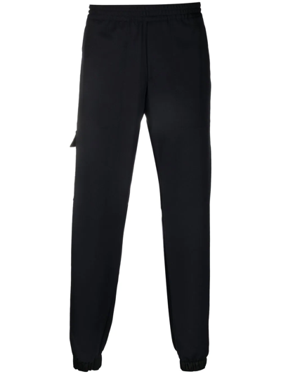 Prada Logo-plaque Detail Track Pants In Black