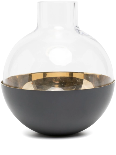 Skultuna Pomme Vase And Candle Holder In Gold