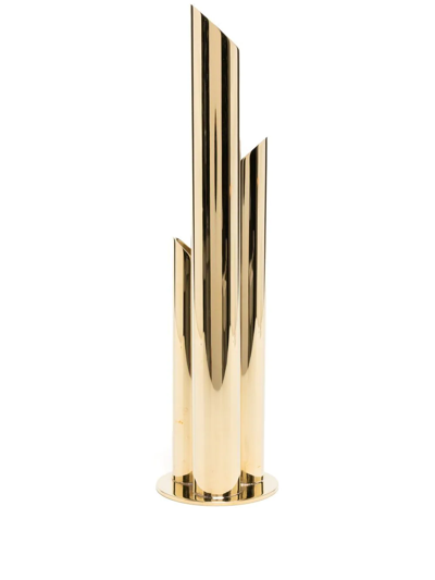 Skultuna Tatlin Metallic-finish Vase In Gold
