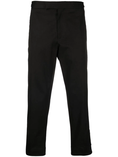 Neil Barrett Black Cropped Tailored-cut Trousers In Nero