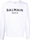 BALMAIN LOGO-PRINT ORGANIC COTTON SWEATSHIRT