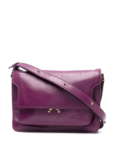 Marni Trunk Crossbody Bag In Violett