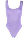 Hunza G Square Neck One-piece Swimsuit In Lilac In Violett