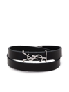 SAINT LAURENT YSL-CHARM LEATHER BRACELET