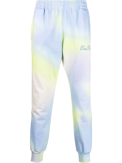 Blue Sky Inn Embroidered-logo Track Pants In Clear Blue