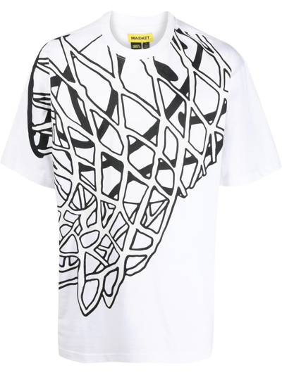 Market X Smiley® In The Net T-shirt In Weiss