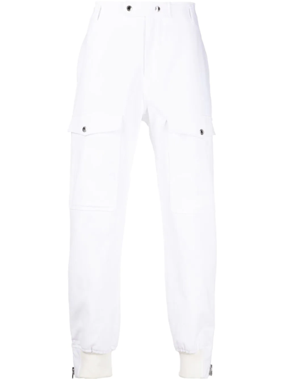 Alexander Mcqueen Tapered Cargo Trousers In Weiss