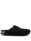 Birkenstock Boston Shearling-lined Clogs In Schwarz