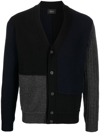 BRIONI PANELLED BUTTON-UP CARDIGAN