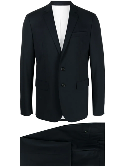 Dsquared2 Virgin-wool Single-breasted Suit In Blau