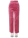 Dsquared2 Plum-coloured Cotton Bell-bottom Trousers In Pink