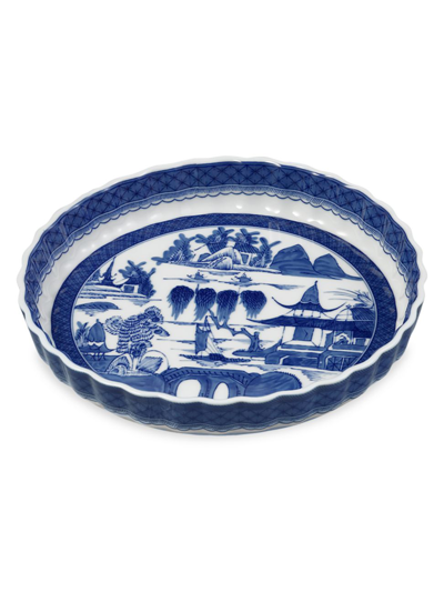Mottahedeh Blue Canton Porcelain Quiche Dish