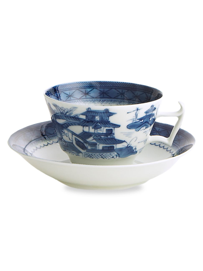 Mottahedeh Blue Canton 2-piece Porcelain Tea Cup & Saucer Set