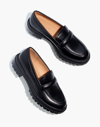 Madewell The Bradley Lugsole Loafer In Leather In True Black