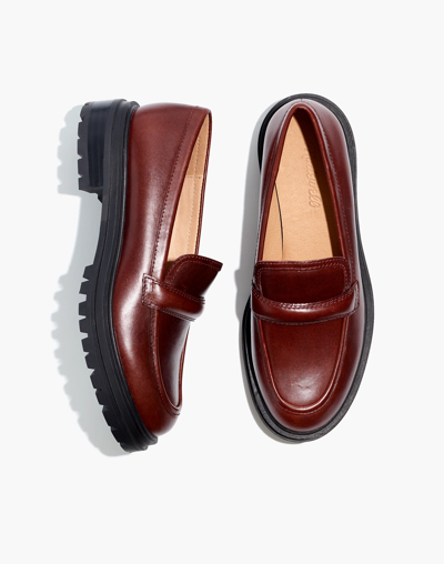 Mw The Bradley Lugsole Loafer In Leather In Cherry Wood