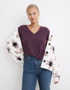 Madewell Whisper Cotton V-neck Tee In Spiced Plum