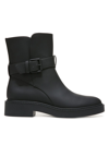 Vince Women's Kaelyn Water-resistant Leather Buckle Boots In Black