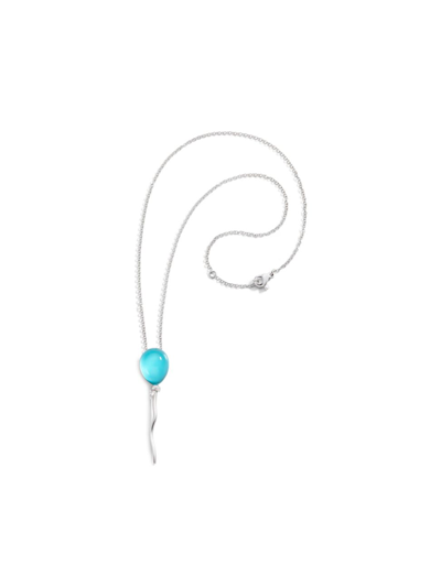 Vhernier Palloncini Mini Pendant Necklace In White Gold Diamonds, Rock Crystal And Turquoise