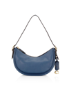 Coach Luna Pebble Leather Shoulder Bag In True Blue