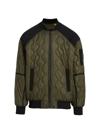 MOOSE KNUCKLES MEN'S NO GUILT QUILT FLUSHING BOMBER JACKET
