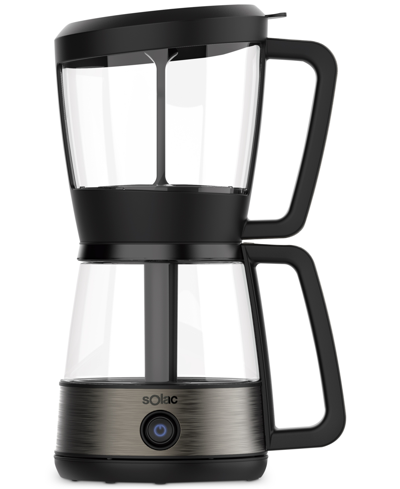 Solac Siphon Brewer 3-in-1 Vacuum Coffee And Tea Maker & Water Boiler In Dark Brushed Stainless-steel