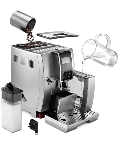 Delonghi Dinamica With Lattecrema Fully Automatic Espresso Machine In Silver