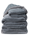 Clara Clark Ultra Plush Raschel Mink Blanket, Queen/king Bedding In Ribbed Gray