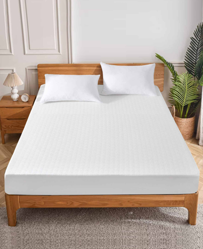 Unikome Cooling Water-resistant Mattress Protector Fitted Quilted Protect Cover 18" Deep, King In White