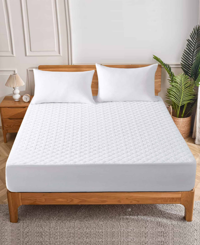 Unikome Water Resistant Four Leaf Quilted Fitted Mattress Protector 18 Deep Collection In White