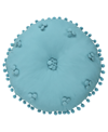 Royal Court Afton Decorative Pillow, 12" Round In Blue