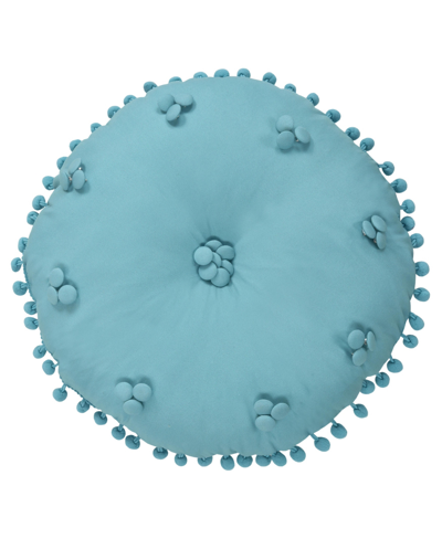 Royal Court Afton Decorative Pillow, 12" Round In Blue