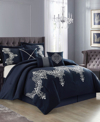 Stratford Park Fannie 7 Piece Comforter Set Collection In Navy