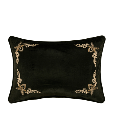 Royal Court Montecito Decorative Pillow, 13" X 19" Bedding In Black