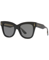 Gucci Gg1082s 001 Butterfly Sunglasses In Black
