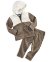 7 For All Mankind Baby Boys 2-pc. Hoodie & Joggers Pants Set In Heather Gray