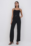 Simkhai Rebecca Recycled Twill Bustier Jumpsuit In Black