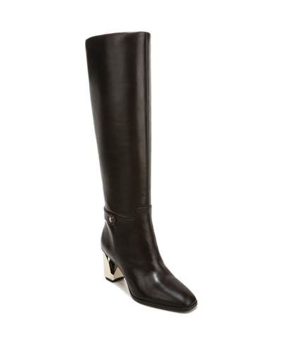 Franco Sarto Tiera High Womens Leather Tall Knee-high Boots In Black Leather